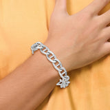 14K White Gold 20 inch 10.3mm Hand Polished Fancy Anchor Link with Fancy Lobster Clasp Chain WLK102