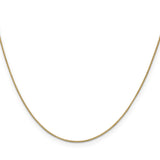 14K 14 inch .7mm Box with Lobster Clasp Chain BOX075