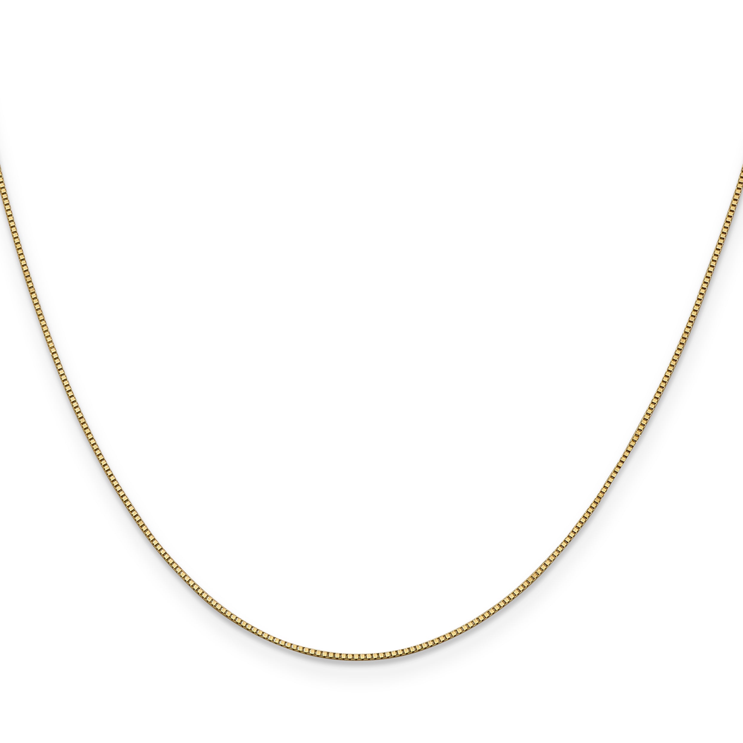14K 14 inch .7mm Box with Lobster Clasp Chain BOX075