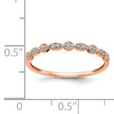 14k Rose Gold 2mm 1/20 carat Diamond Fancy Band RM5625
