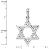 14k White Gold Star of David Pendant K545