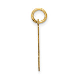 14k Small Satin Number 33 Charm LSS33
