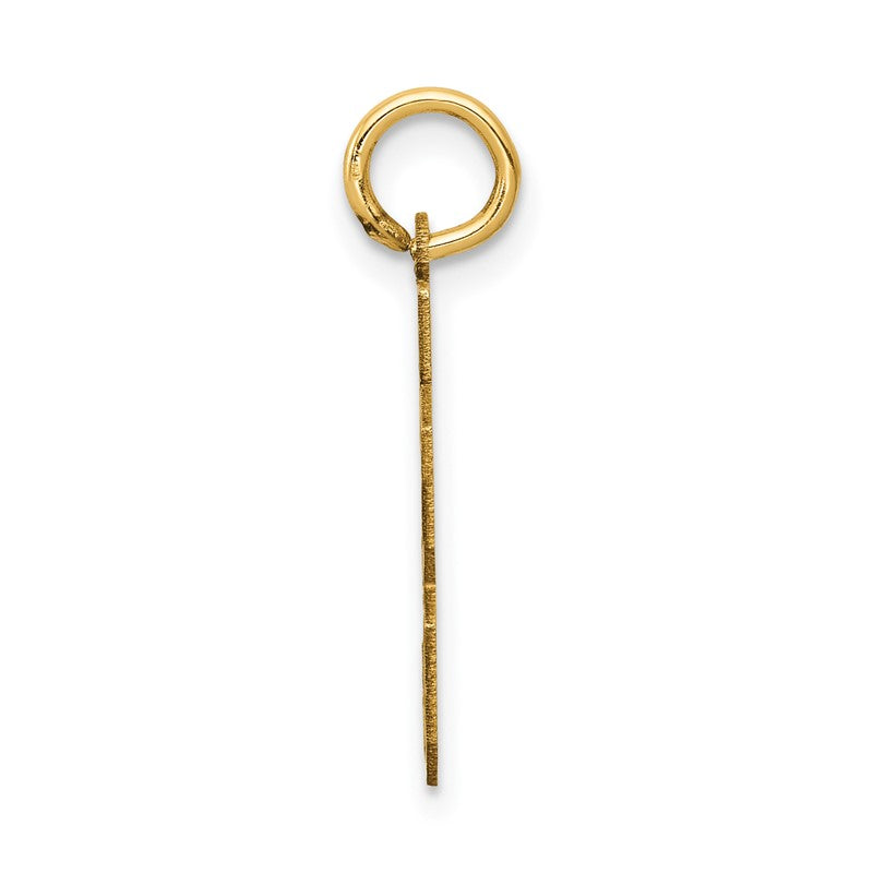 14k Small Satin Number 33 Charm LSS33