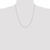 14K White Gold 14 inch .8mm Diamond-cut Cable with Lobster Clasp Chain PEN192L