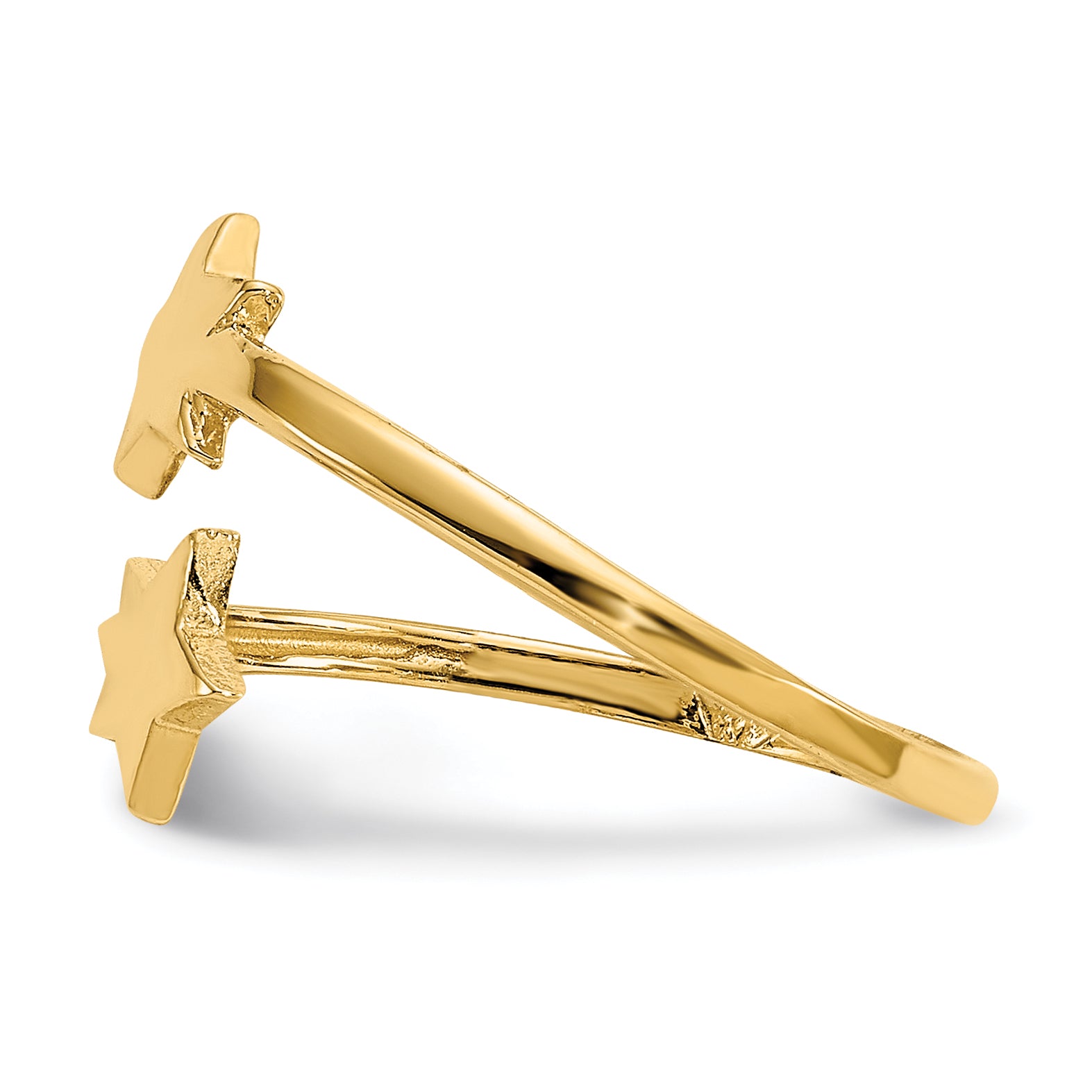 14k Double Star Toe Ring C2080