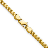 14K 18 inch 3mm Franco with Fancy Lobster Clasp Chain FRA100