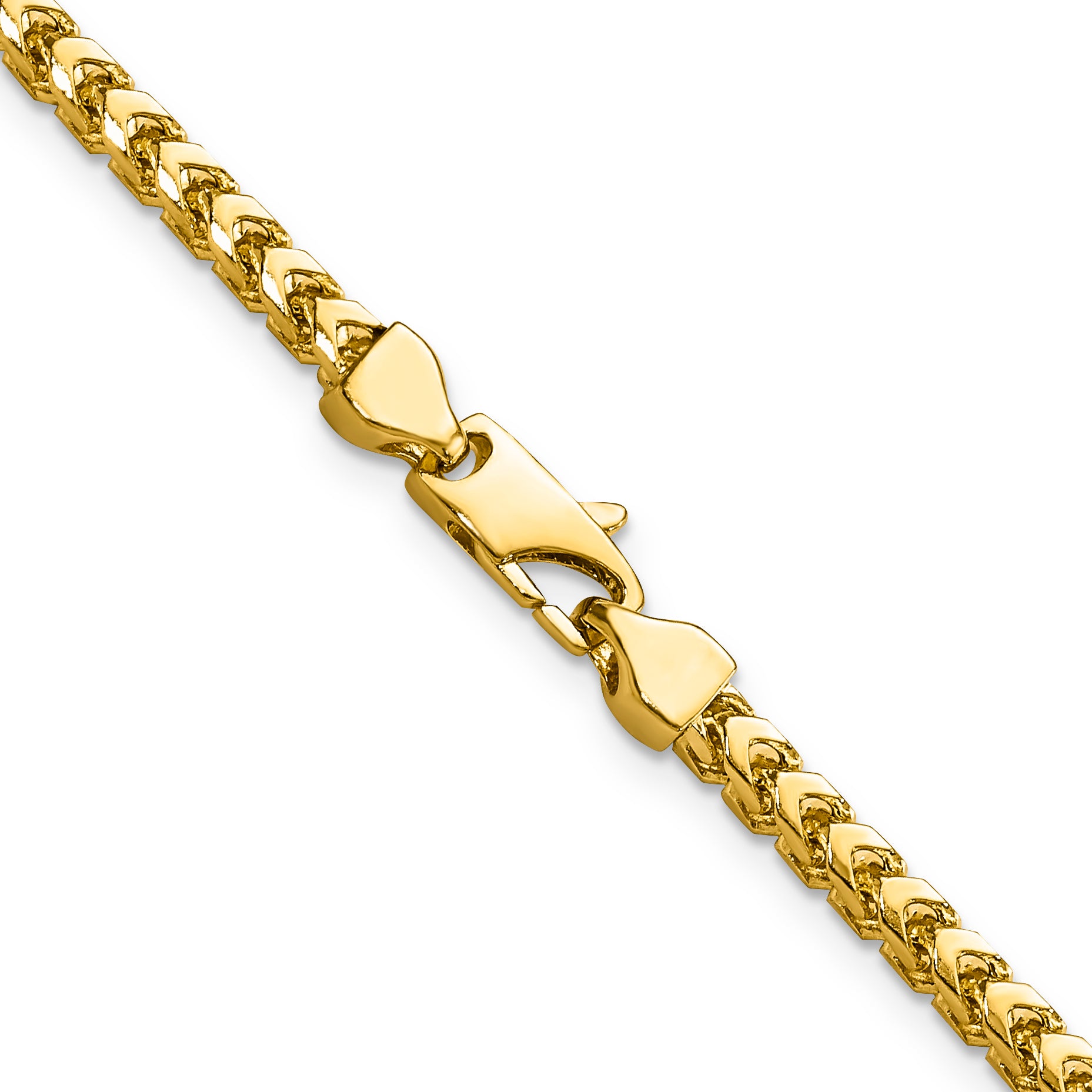 14K 18 inch 3mm Franco with Fancy Lobster Clasp Chain FRA100