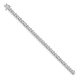14k White Gold Complete 3.72 carat Round A Diamond Fancy Spiral 7 inch Tennis Bracelet X2005WA