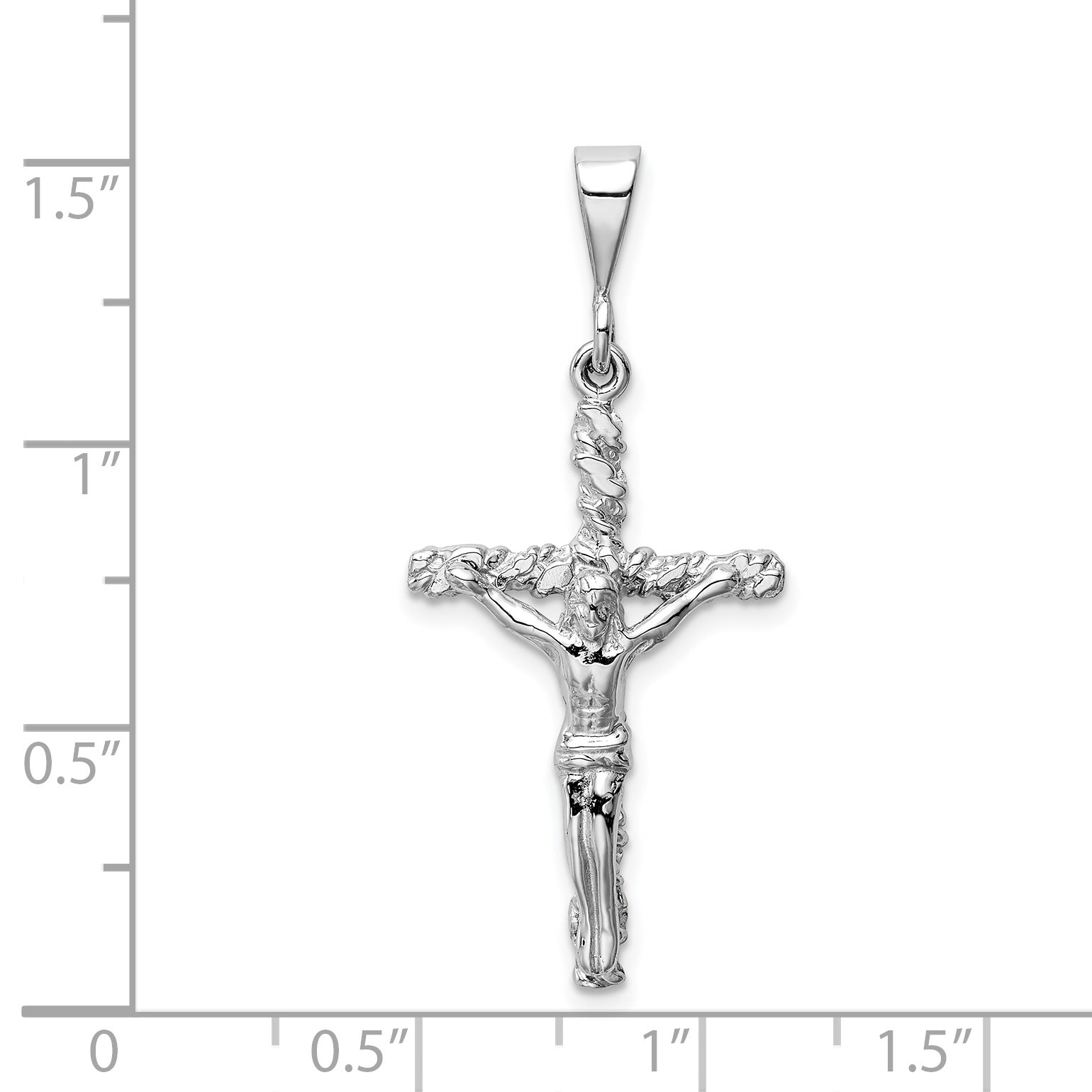 14k White Gold Crucifix Charm CH139