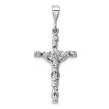 14k White Gold Crucifix Charm CH139