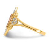 14K Two-tone with White Rhodium Cross Ring K3944