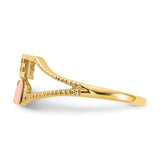 14K Two-tone Quinceanera SWEET 15 Heart Ring K3884
