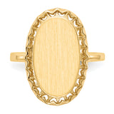 14k 9.5x16.5mm Open Back Signet Ring RS204