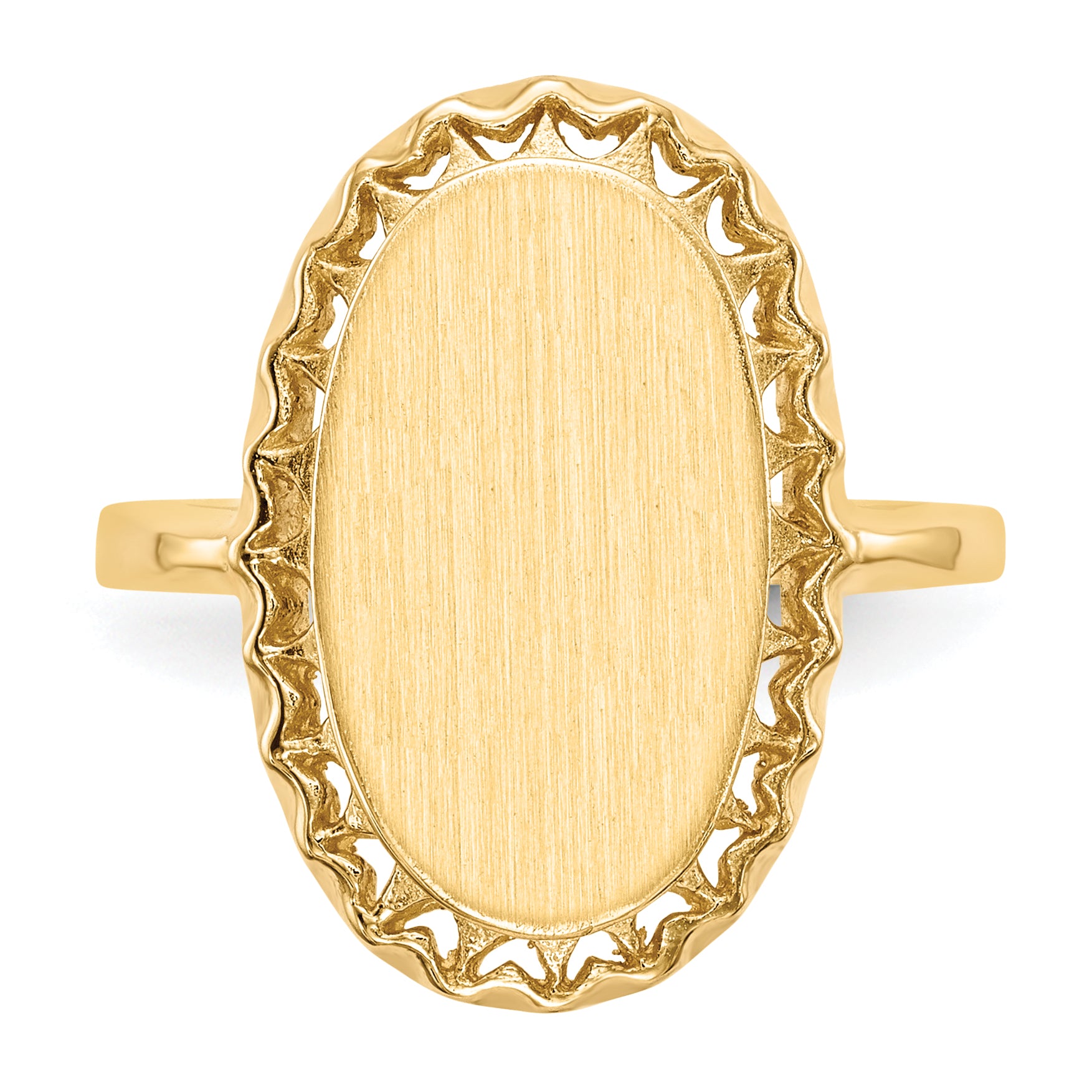 14k 9.5x16.5mm Open Back Signet Ring RS204