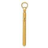 14k Polished Hollow Cross Pendant C3626