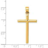 14k Polished Hollow Cross Pendant C3626