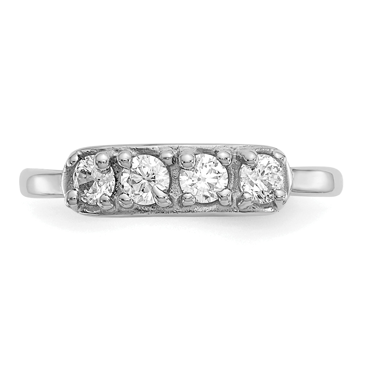 14k White Gold CZ Toe Ring K1532