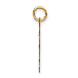14k The Kids Small Heart Dress Girl Engravable Kiss Charm XK1149Y
