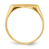 14k 13.5x7.0mm Closed Back Signet Ring RS241