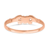 14K Rose Gold Textured Mini Heart Size 1 Baby / Childs Ring K5793