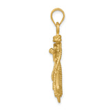 14k Satin Diamond-cut Mariners Crucifix Pendant C144