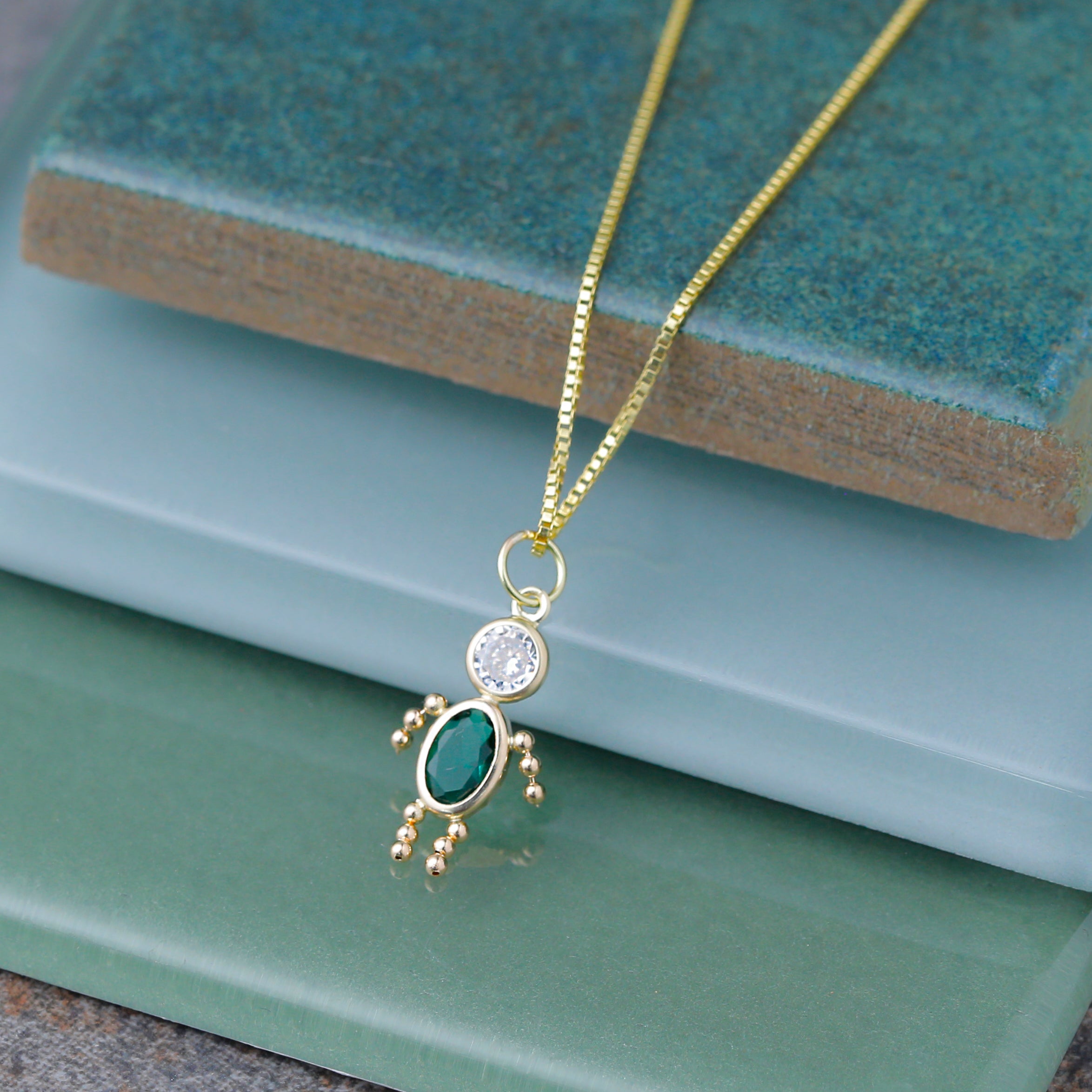 14K 14 inch .7mm Box with Lobster Clasp Chain BOX075