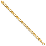 14K 20 inch 9mm Hand Polished Fancy Anchor Link with Fancy Lobster Clasp Chain LK101