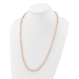 14k 5-6mm Pink Near-Round Freshwater Cultured Pearl 16 inch Necklace PPN050