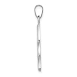 14k White Gold Polished Trinity Knot Pendant C2200