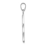 14k White Gold Polished Trinity Knot Pendant C2200