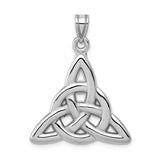 14k White Gold Polished Trinity Knot Pendant C2200