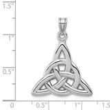 14k White Gold Polished Trinity Knot Pendant C2200