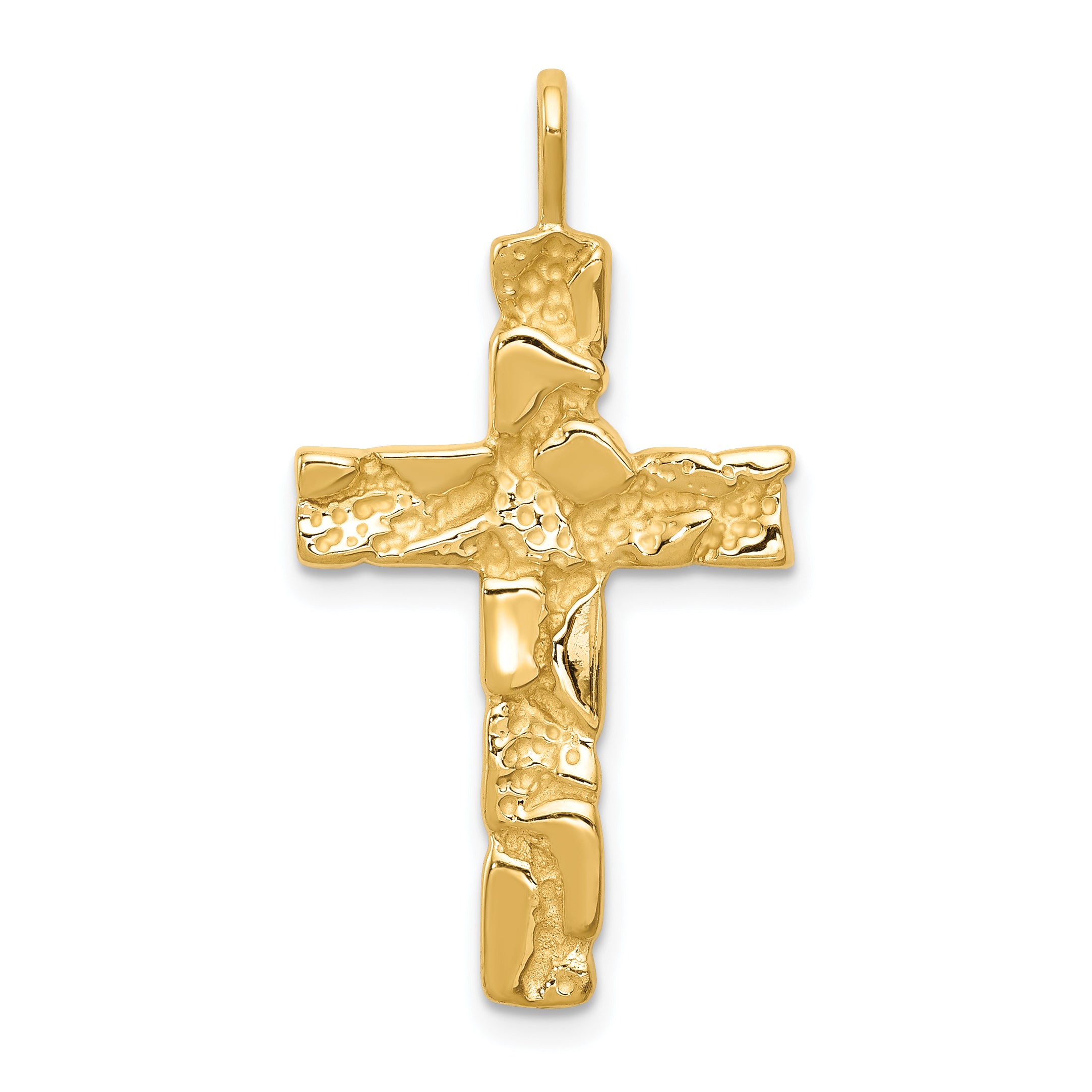 14k Nugget Cross Pendant C1480