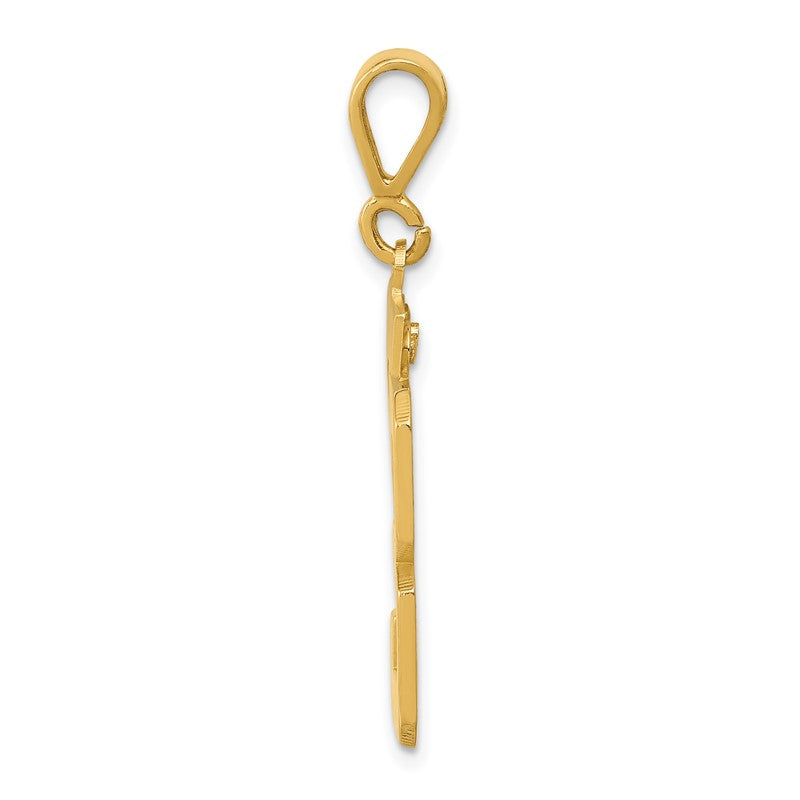 14k Large Polished Number 33 Charm LP33