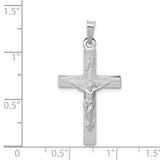 14k White Gold INRI Crucifix Charm XR502