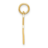 14K Polished 3D Rounded Top Key Charm C313