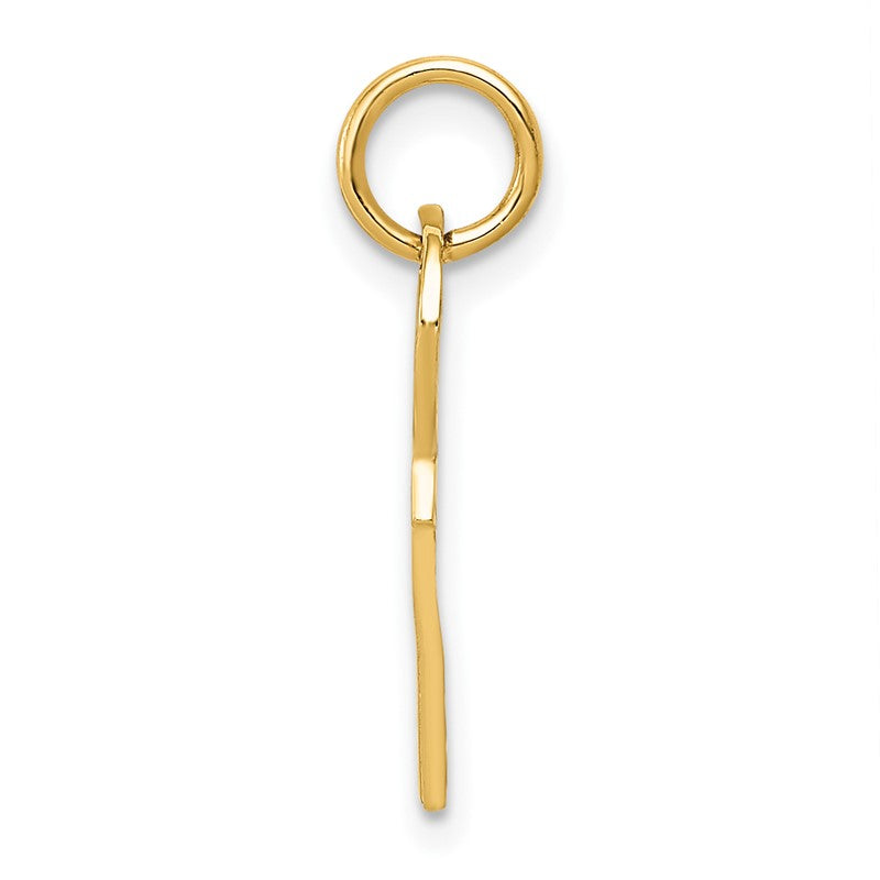 14K Polished 3D Rounded Top Key Charm C313