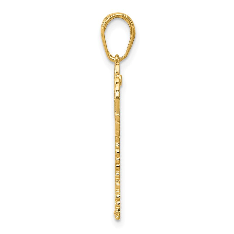 14k Palm Tree Pendant K2887