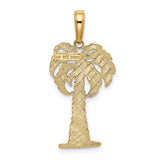 14k Palm Tree Pendant K2887