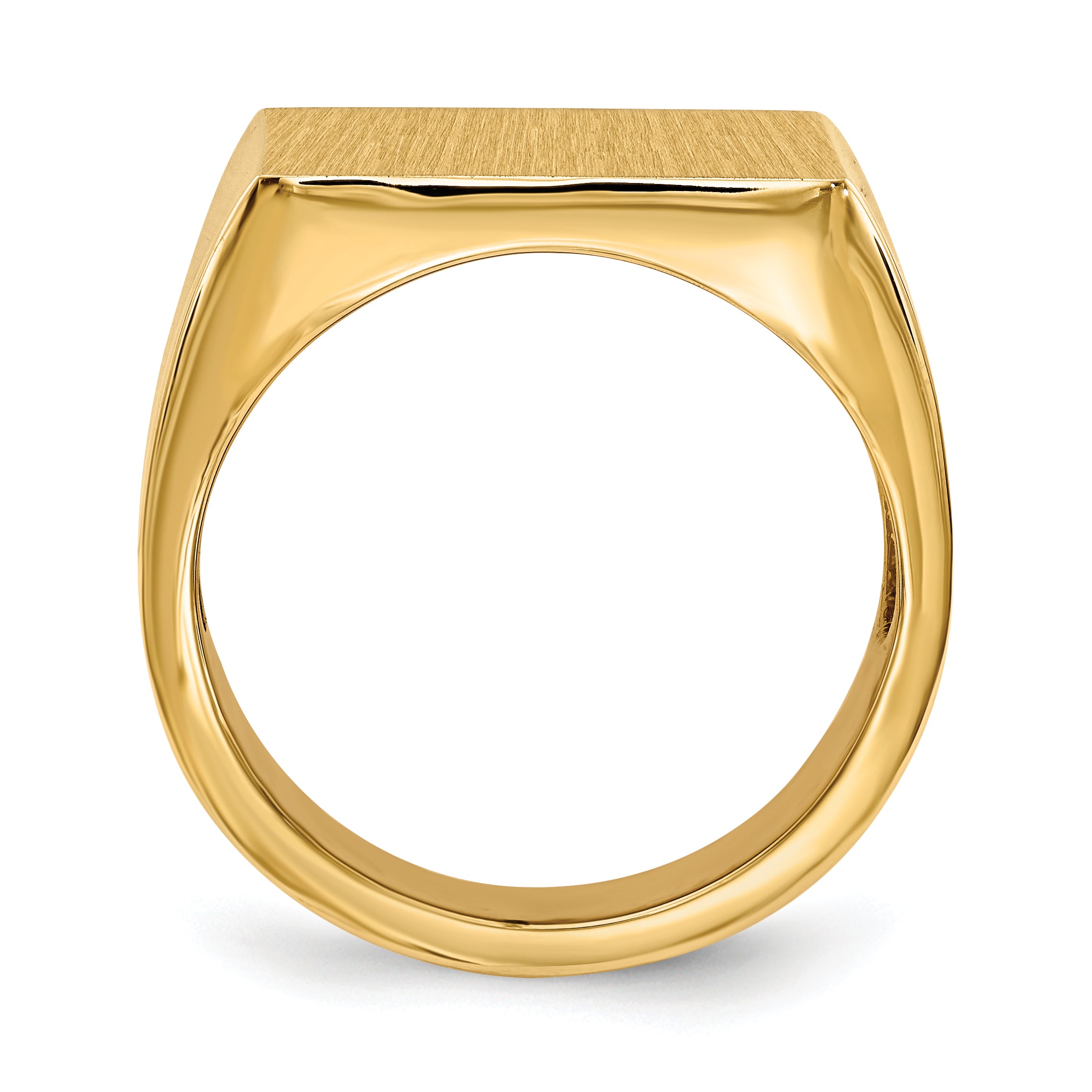 14k 16.5x17.5mm Open Back Mens Signet Ring RS367