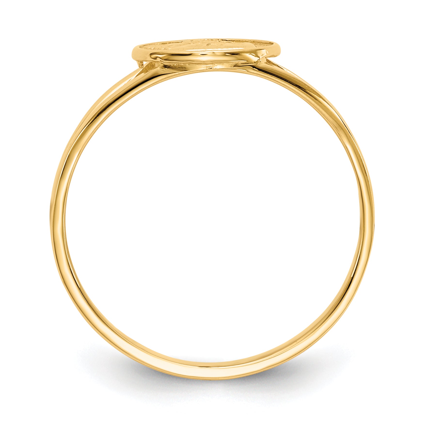 14k Polished Angel Ring R422