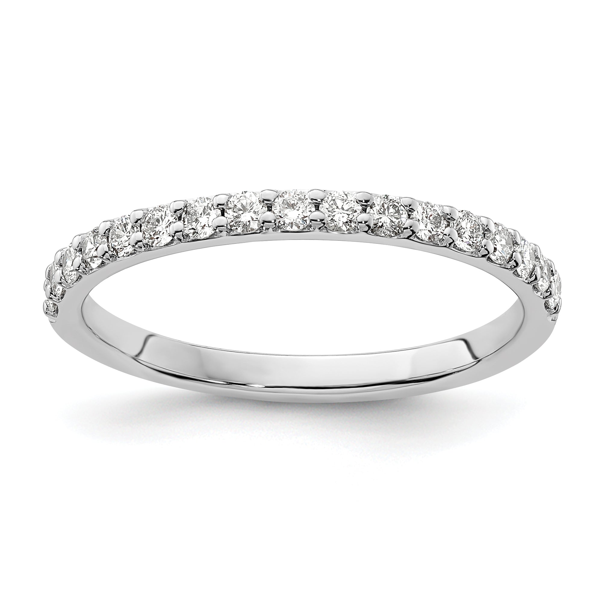 14k White Gold 2mm 1/3 carat Diamond Band RM4322