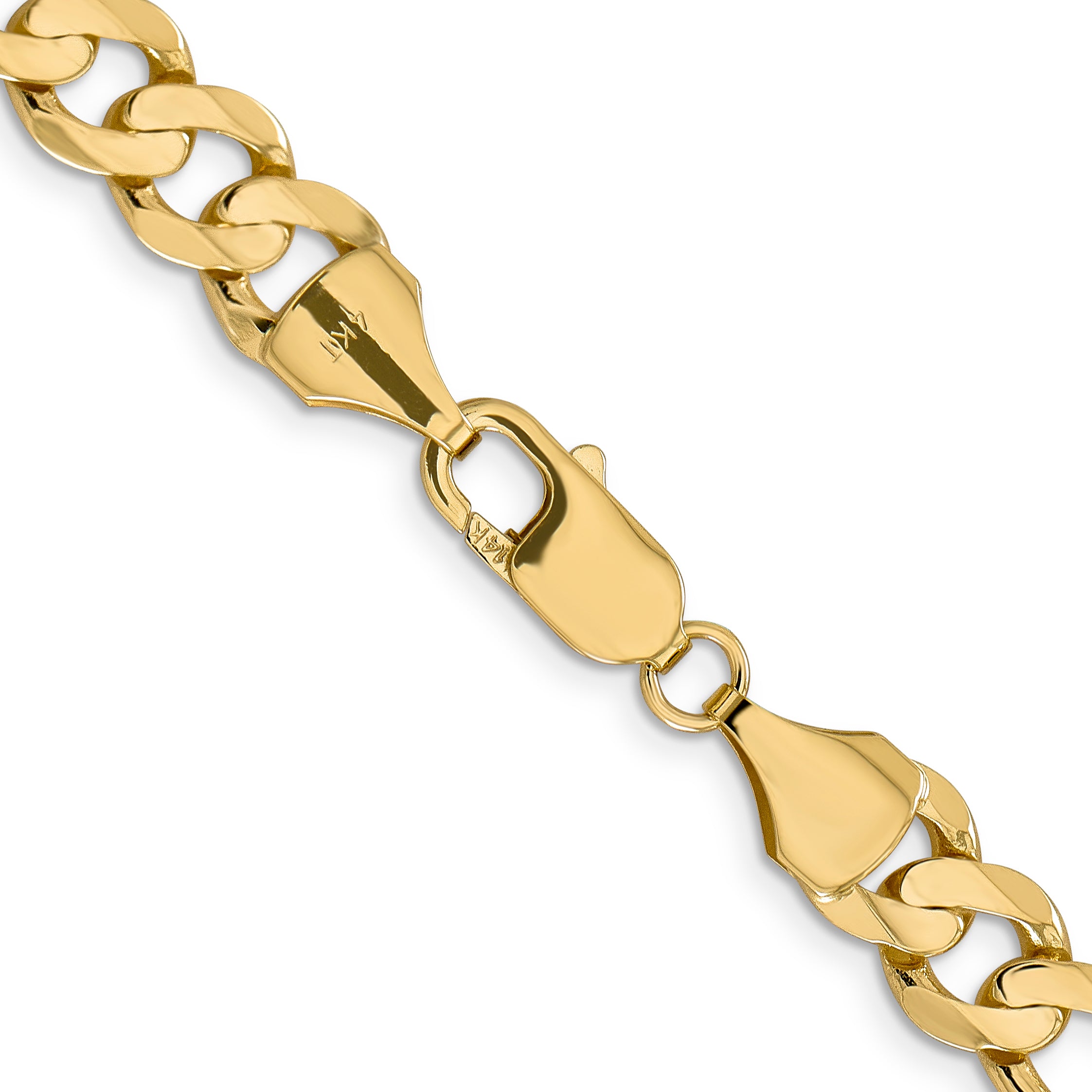14K 22 inch 8.75mm Concave Open Figaro with Lobster Clasp Chain LFG220