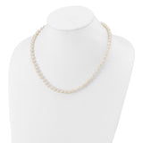 14k 6-7mm White Near-Round Freshwater Cultured Pearl 16 inch Necklace WPN060