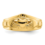 14k Ladies Polished Claddagh Ring D1853