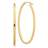 14k 2x53mm Large Oval Tube Hoop Earrings TL243