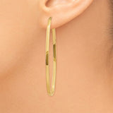 14k 2x53mm Large Oval Tube Hoop Earrings TL243