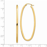 14k 2x53mm Large Oval Tube Hoop Earrings TL243
