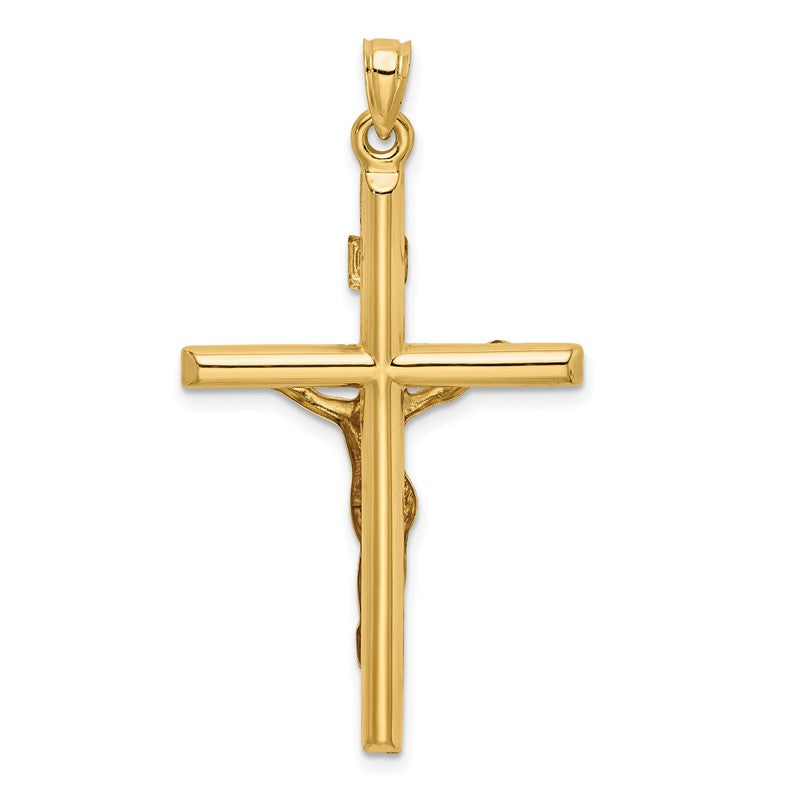 14k Two-tone Hollow Crucifix Pendant XR1847