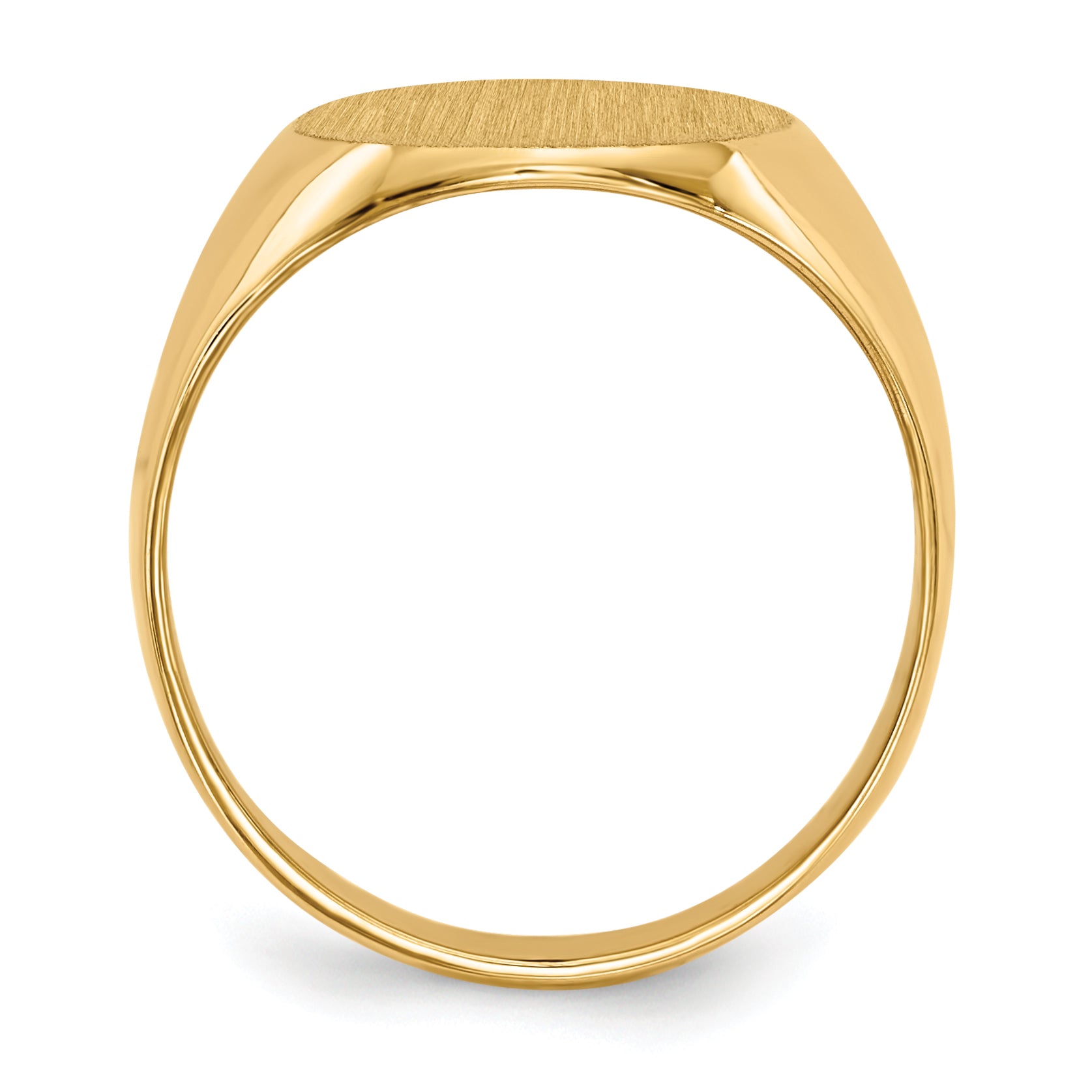 14k 12.0x13.5mm Closed Back Signet Ring RS142